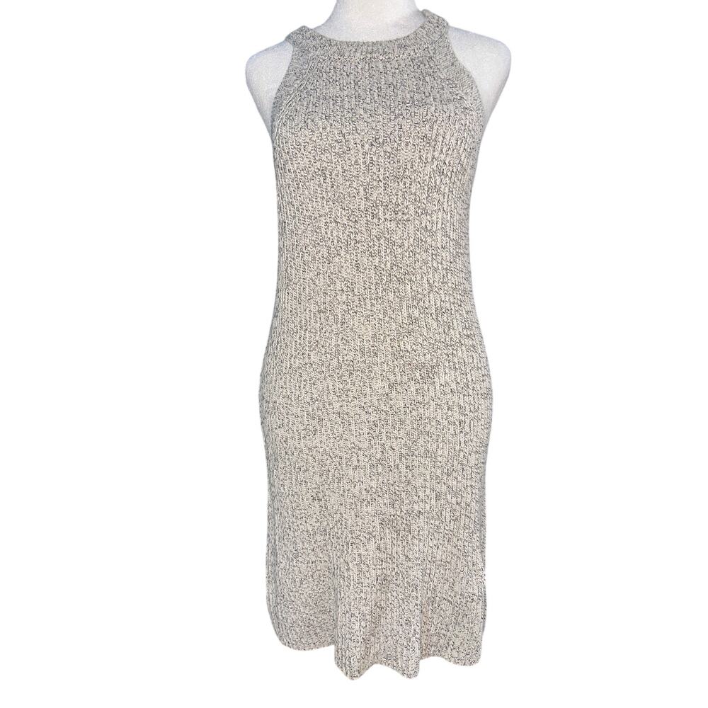 Madewell ‎ Valley Ribbed Cotton Sweater Dress Sleeveless KneeLength Gray Size XS